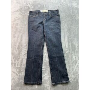 Ann Taylor Loft Jeans Y2K Slim Bootcut Low Rise Women Sz 6P Blue Western Cowgirl